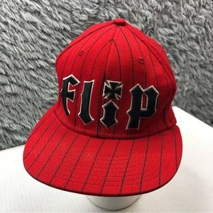 Flip AFlex Skateboard Men Small Medium Spellout Embroidered Cross Stitch Trucker